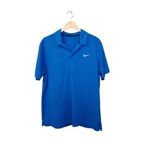 Nike Dri FIT Blue Polo Shirt Men's XL Golf Tennis Athletic‎